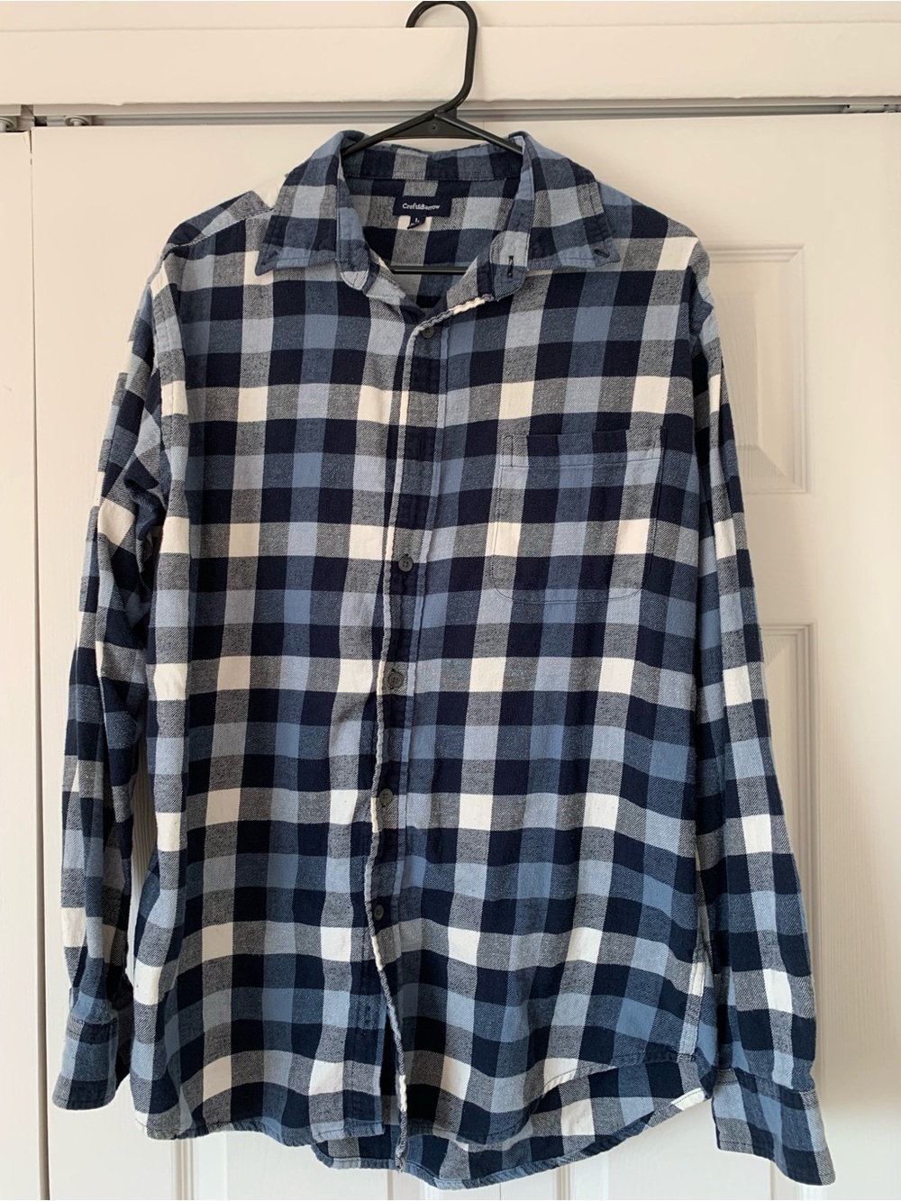 Croft & Barrow L blue plaid shirt